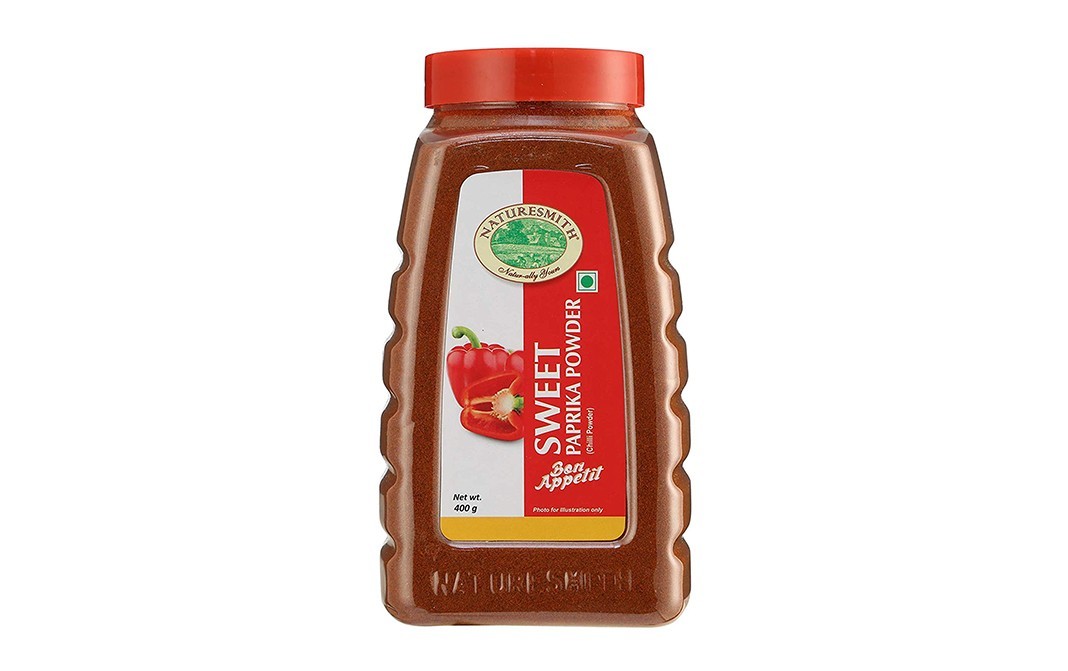 NatureSmith Sweet Paprika Powder (Chilli Powder)   Plastic Jar  400 grams